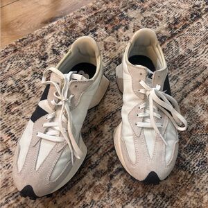 New Balance 327 Cream and Black Sneakers